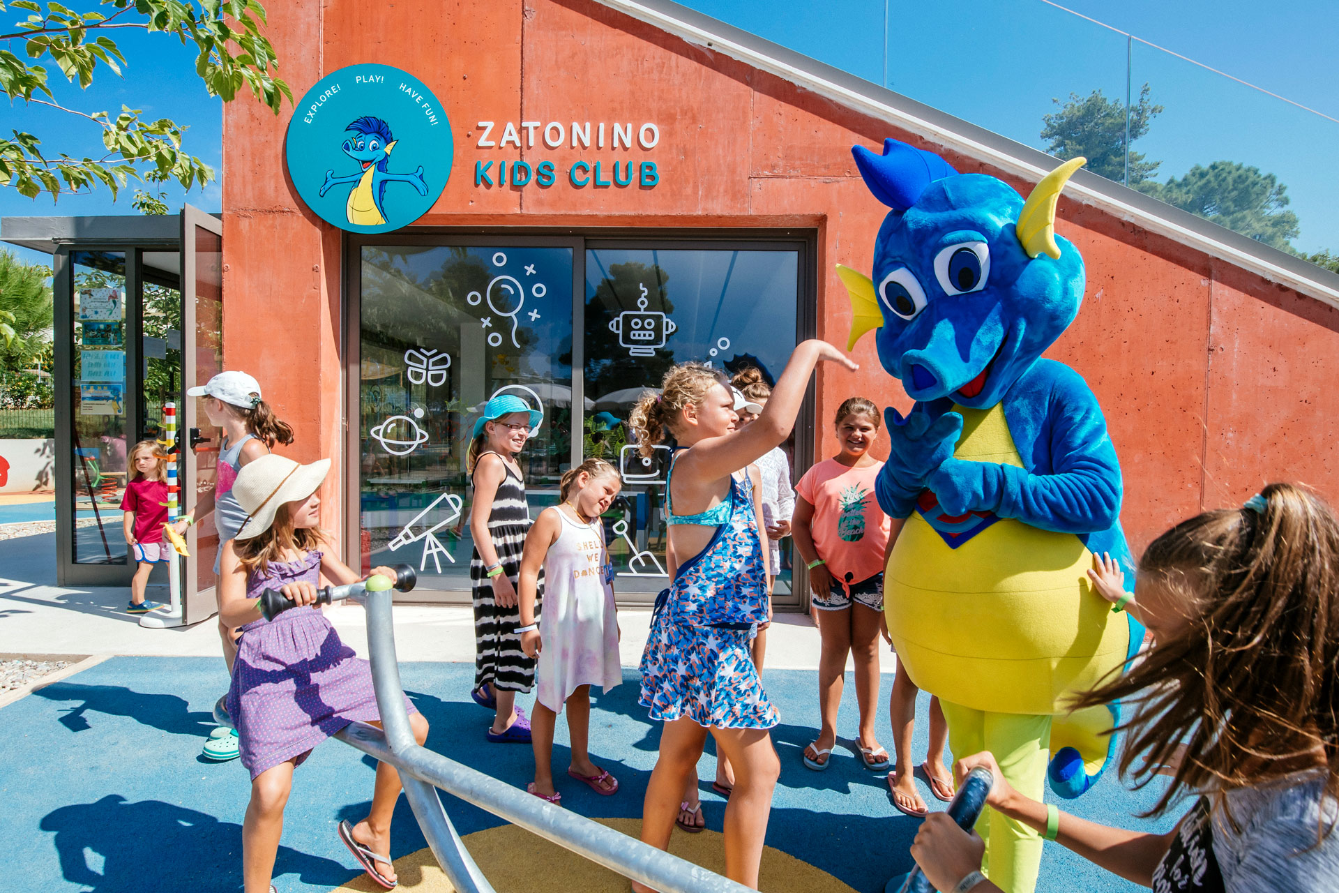 Children having fun at the Zatonino Kids Club Stipe Surac