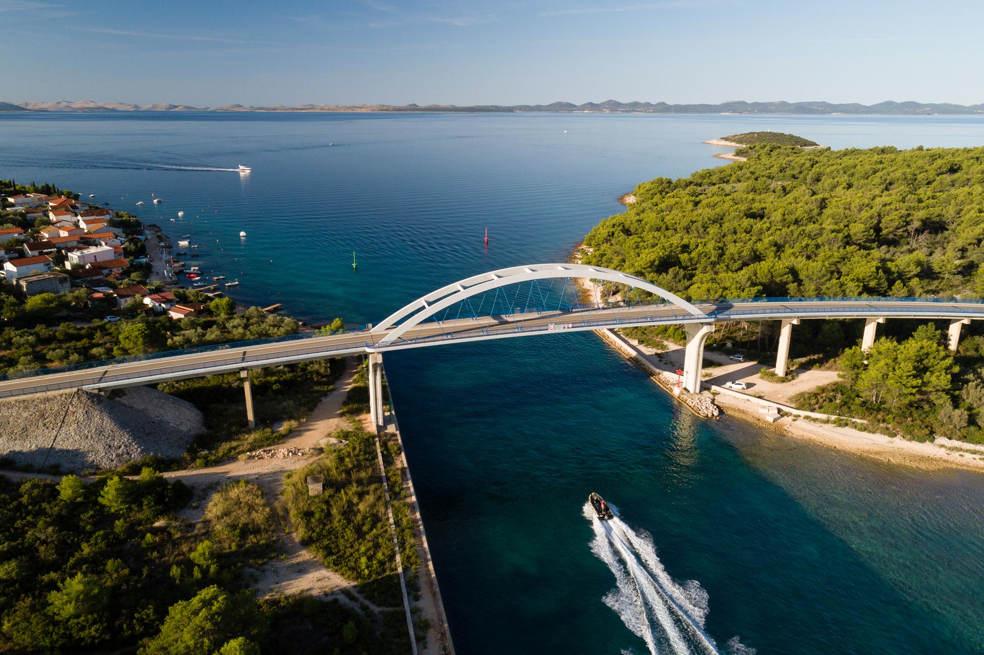 Zdrelac Bridge Zdrelac Bridge connecting the islands of Ugljan and Pašman, Croatia