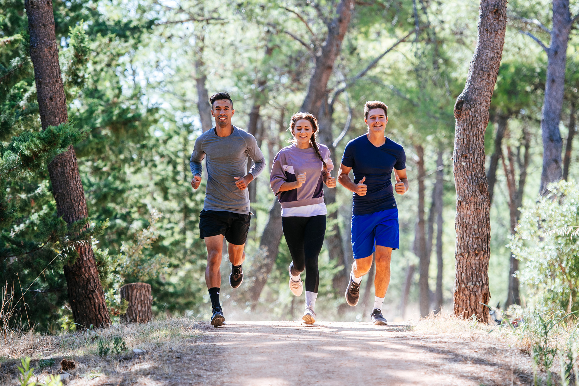 Jogging on a forest trail in Zaton Holiday Resort Zaton Holiday Resort